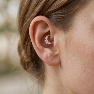 Crown Hoop Earring