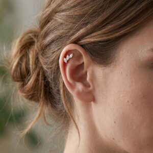 3 Leaves Stud Earring