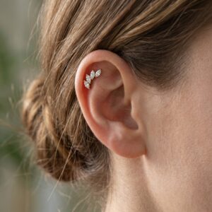 4 Leaf Huggie Earring