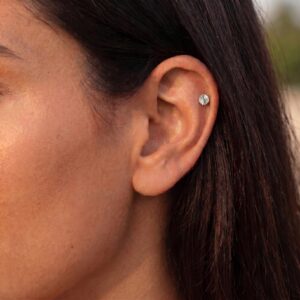 Sunburst Huggie Earring