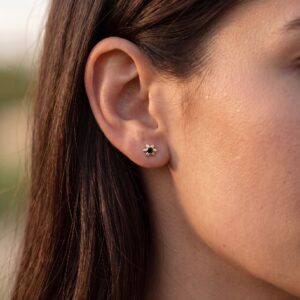 Noir Huggie Earring